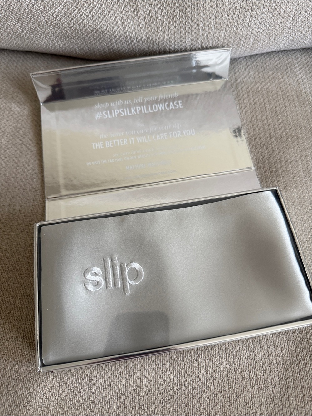 Slip Pure Silk Pillowcase - Silver KING - Picture 3 of 4